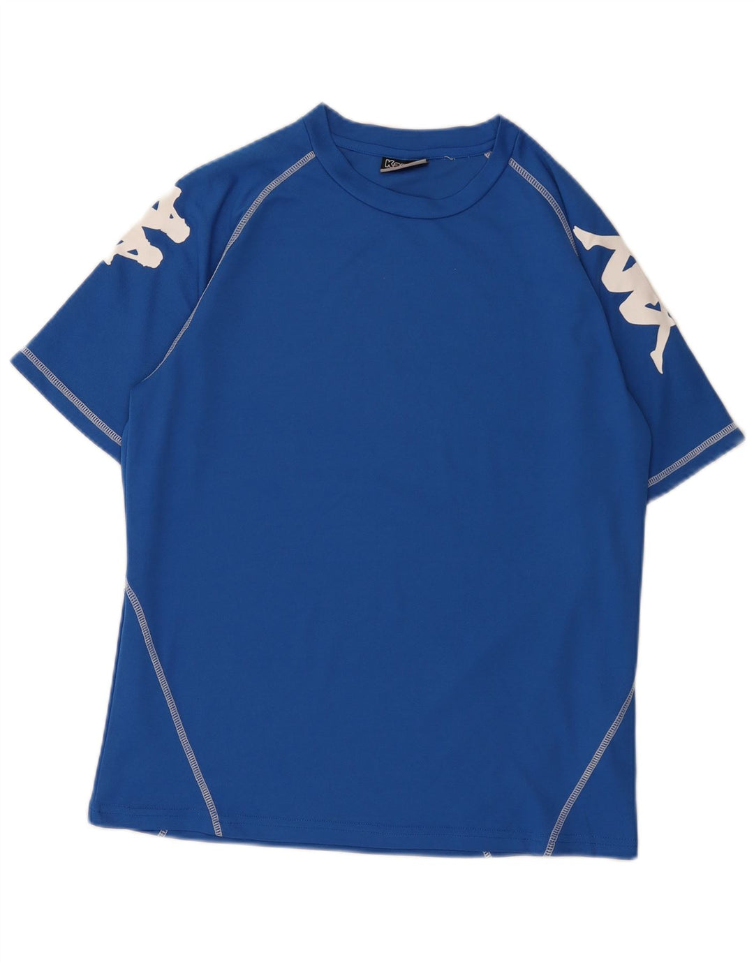 Camiseta gráfica masculina Kappa Top grande poliéster azul