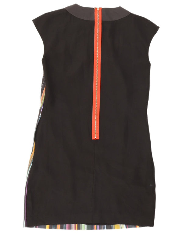 Vestido feminino TED BAKER com bainha sem mangas tamanho 1 XS poliéster listrado preto
