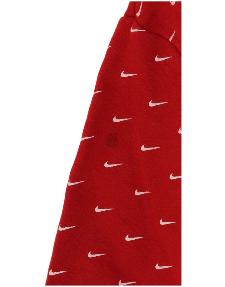 Jumper com capuz Nike Boys 6-7 anos algodão vermelho