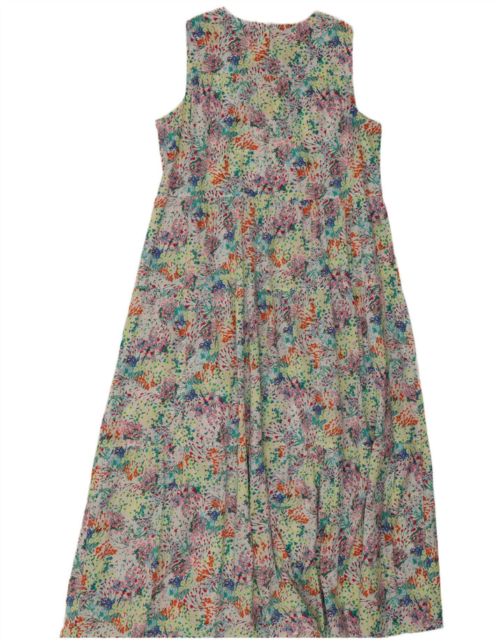 Vestido maxi feminino Marks & Spencer UK 14 grande floral multicolorido