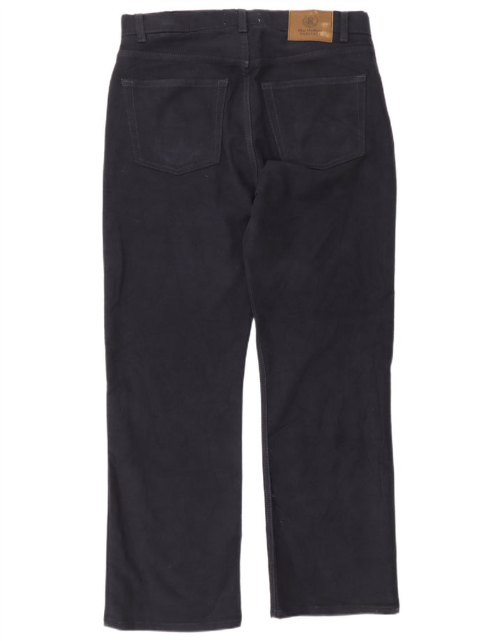 Calça casual masculina Marks & Spencer Blue Harbor W32 L29 azul marinho