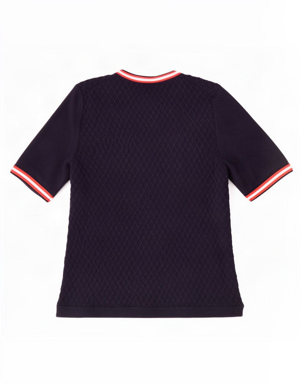 Blusa feminina Tommy Hilfiger UK 14 grande viscose azul marinho