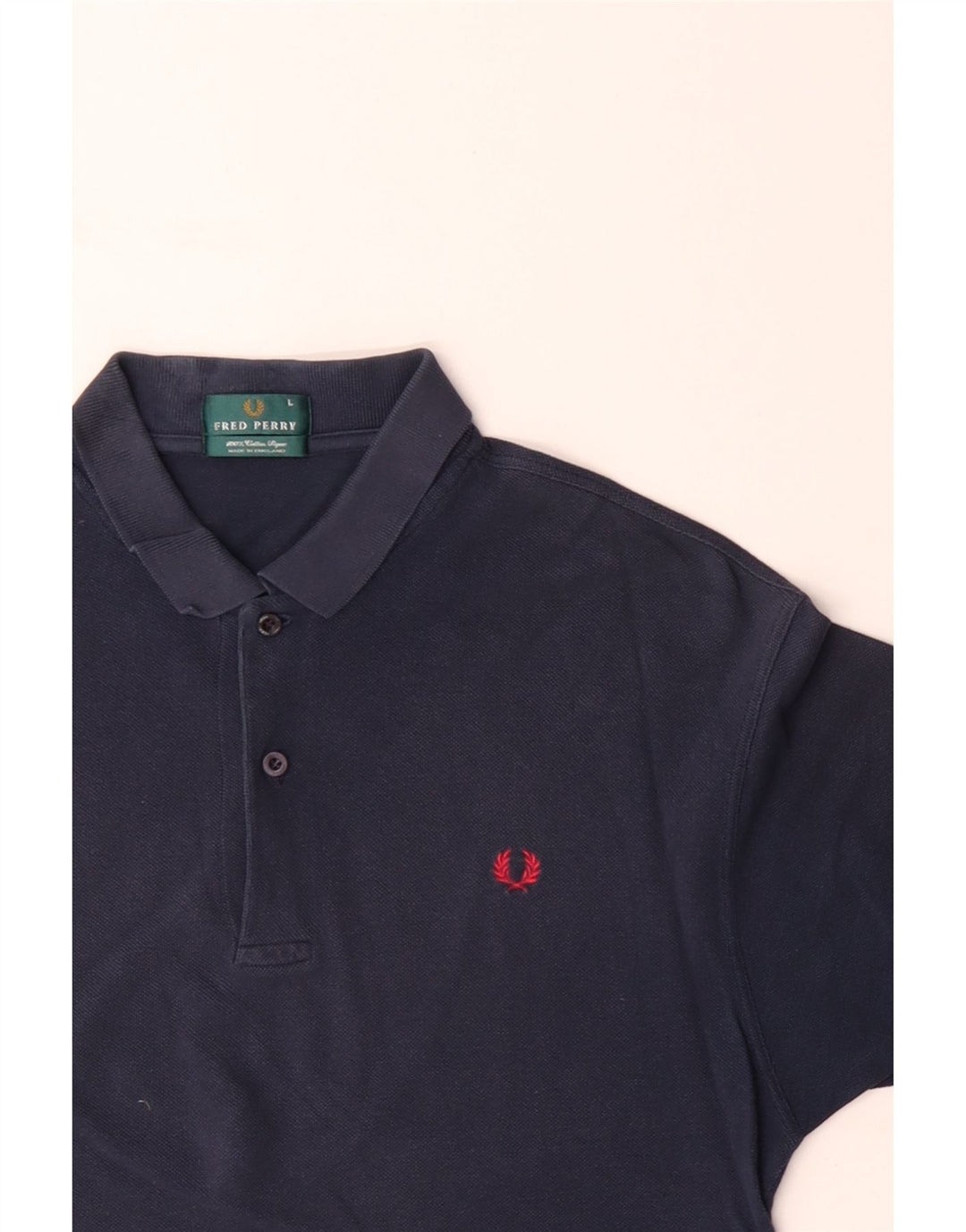 Camisa polo masculina Fred Perry grande algodão azul marinho