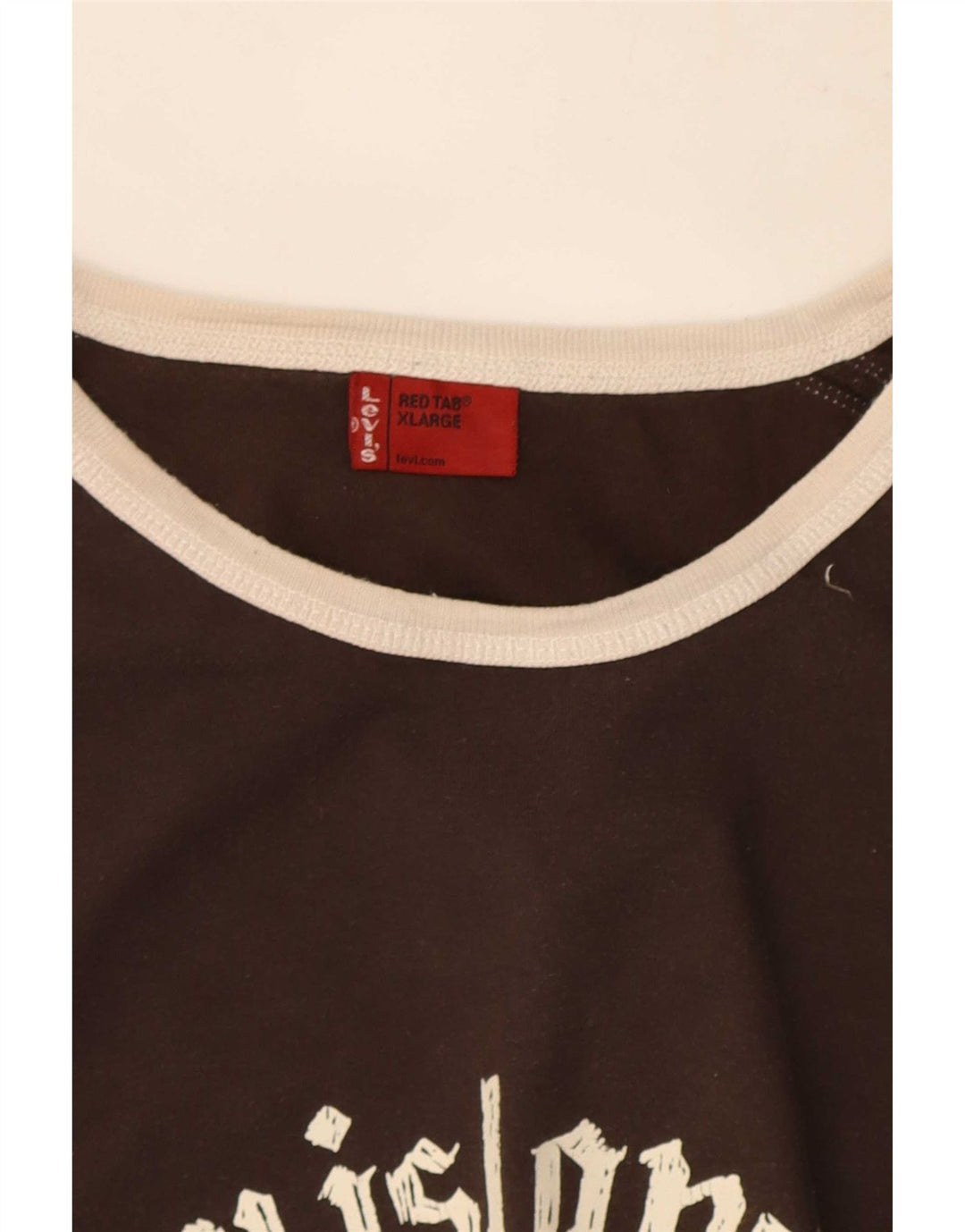 Top gráfico masculino Levi's manga comprida XL marrom colorblock