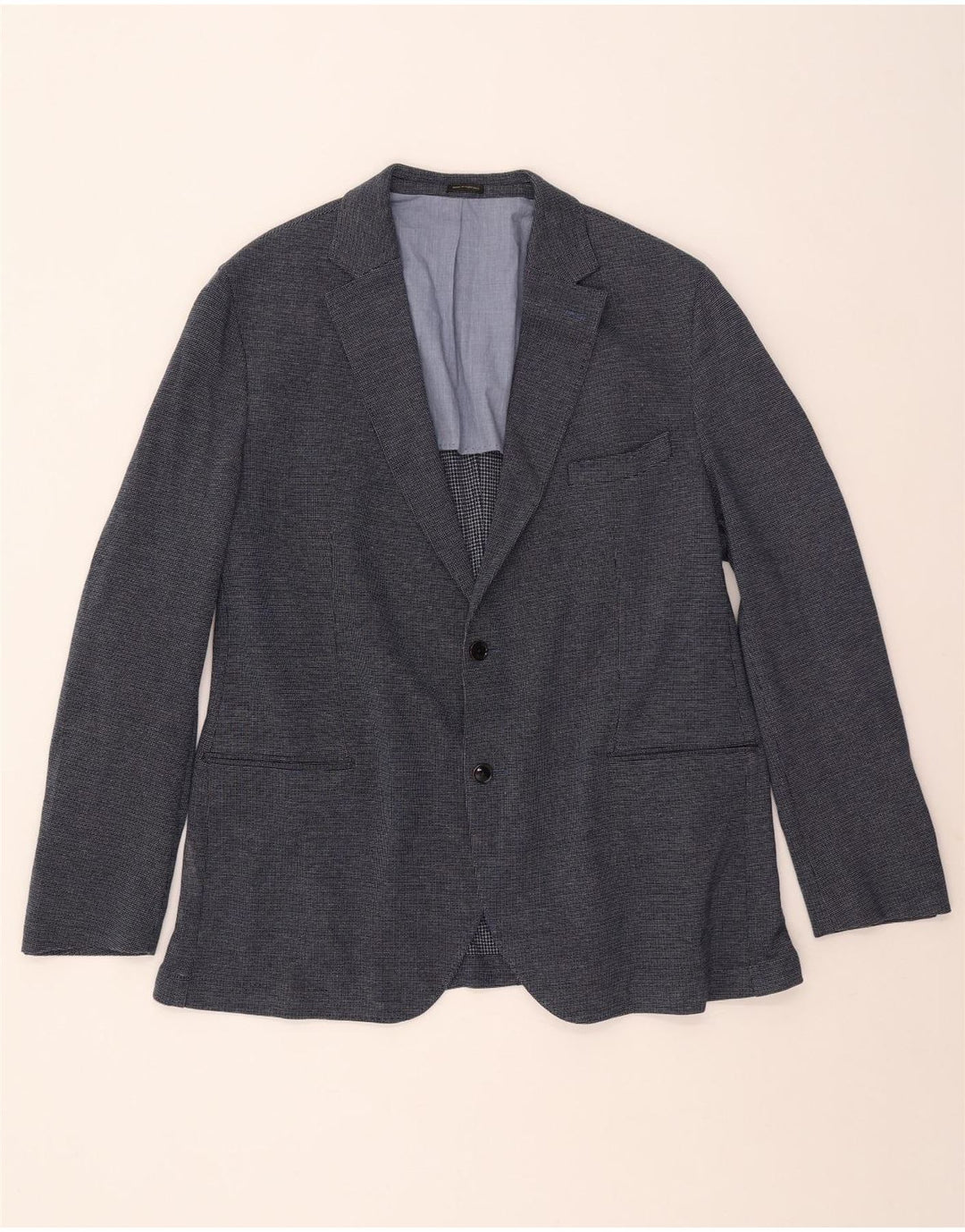 Jaqueta blazer masculina Massimo Dutti com 2 botões EU 58 2XL algodão azul marinho