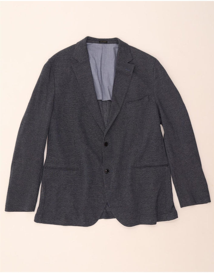 Jaqueta blazer masculina Massimo Dutti com 2 botões EU 58 2XL algodão azul marinho