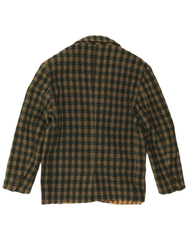 Jaqueta blazer masculina DUK com 2 botões UK 38 xadrez verde médio