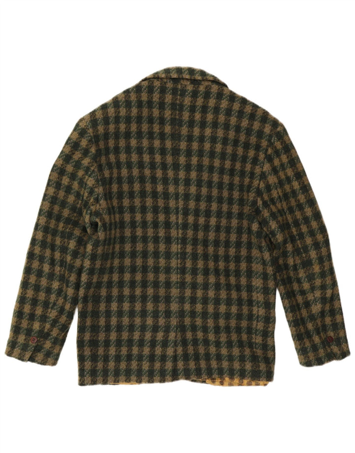 Jaqueta blazer masculina DUK com 2 botões UK 38 xadrez verde médio