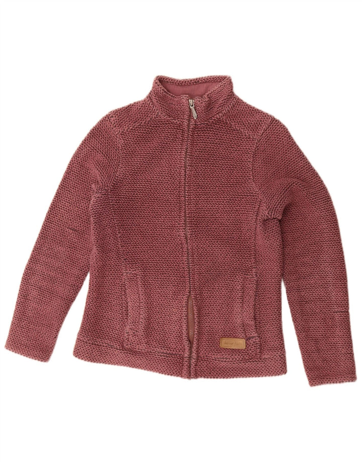 Casaco de treino feminino estranho UK 8 algodão rosa pequeno