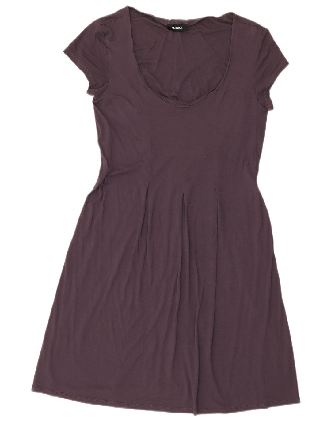 Vestido evasê feminino Max & Co. Reino Unido 6 XS Roxo