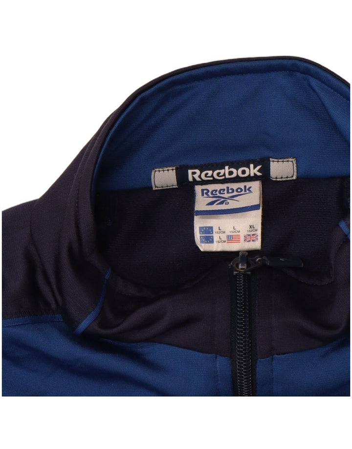 Jaqueta Reebok Meninos Treino Top 11-12 Anos XL Azul Marinho Colorblock