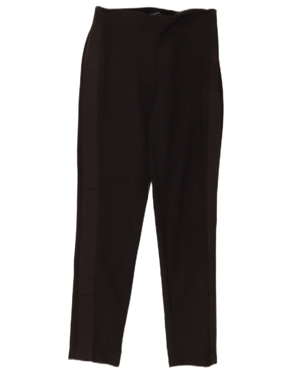 Calça casual feminina French Connection UK 8 pequena W24 L26 preta