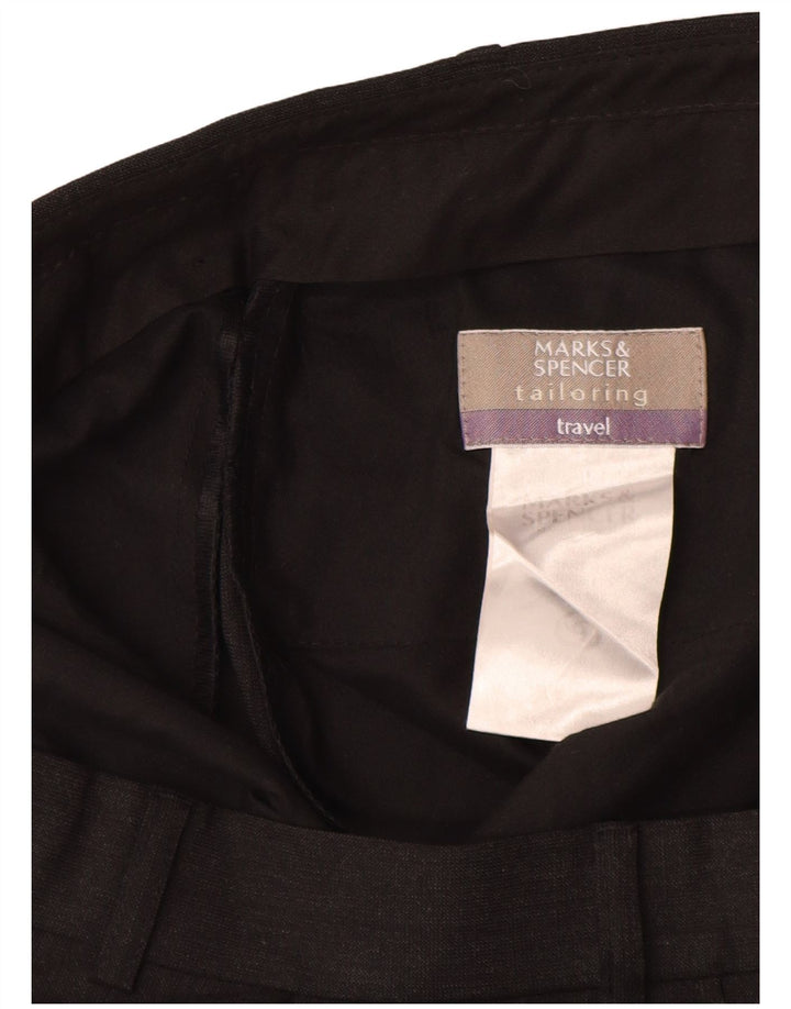 Calça masculina Marks & Spencer com pegged suit W36 L32 poliéster preto