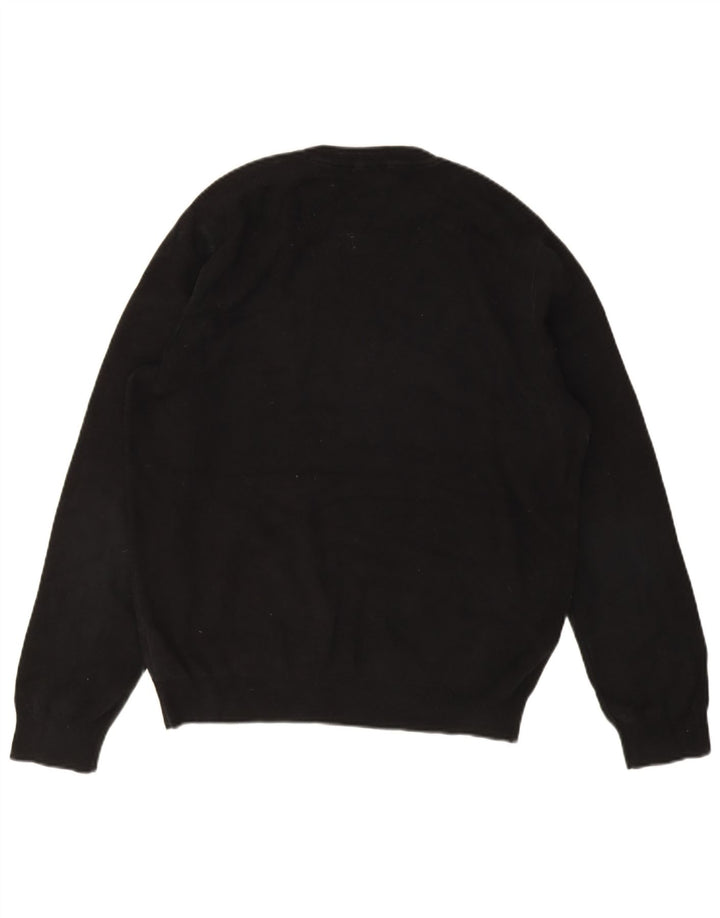 Suéter masculino Cos com gola redonda e algodão preto médio