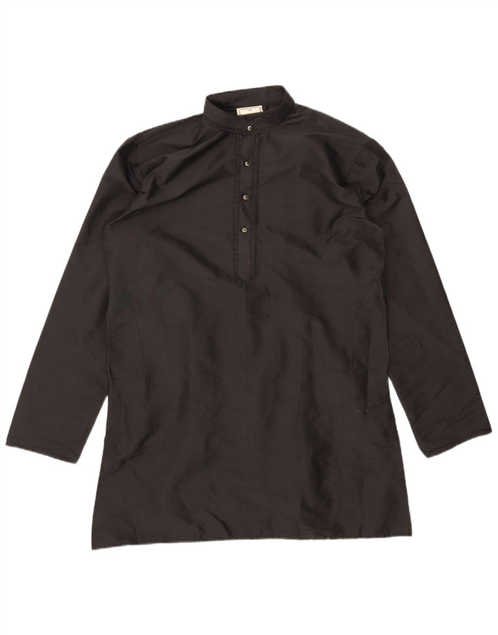 Camisa pulôver Kurta masculina DENNIS MORTON tamanho 40 preto médio