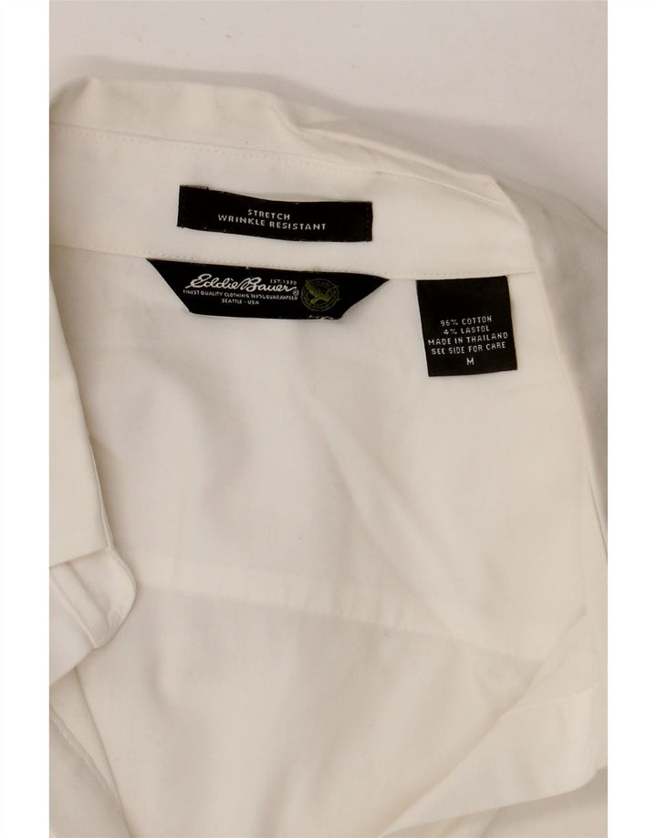 Pulôver feminino Eddie Bauer manga 3/4 Reino Unido 14 algodão branco médio