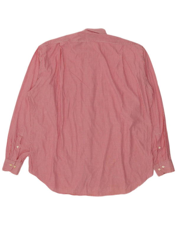 Camisa masculina LANCETTI tamanho 43 17 XL listra vermelha