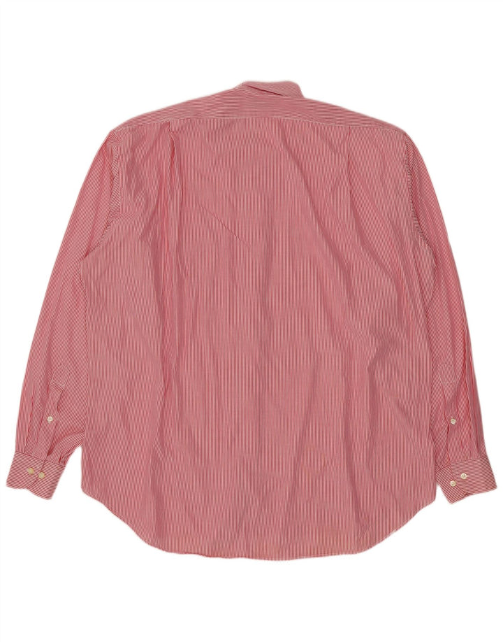 Camisa masculina LANCETTI tamanho 43 17 XL listra vermelha