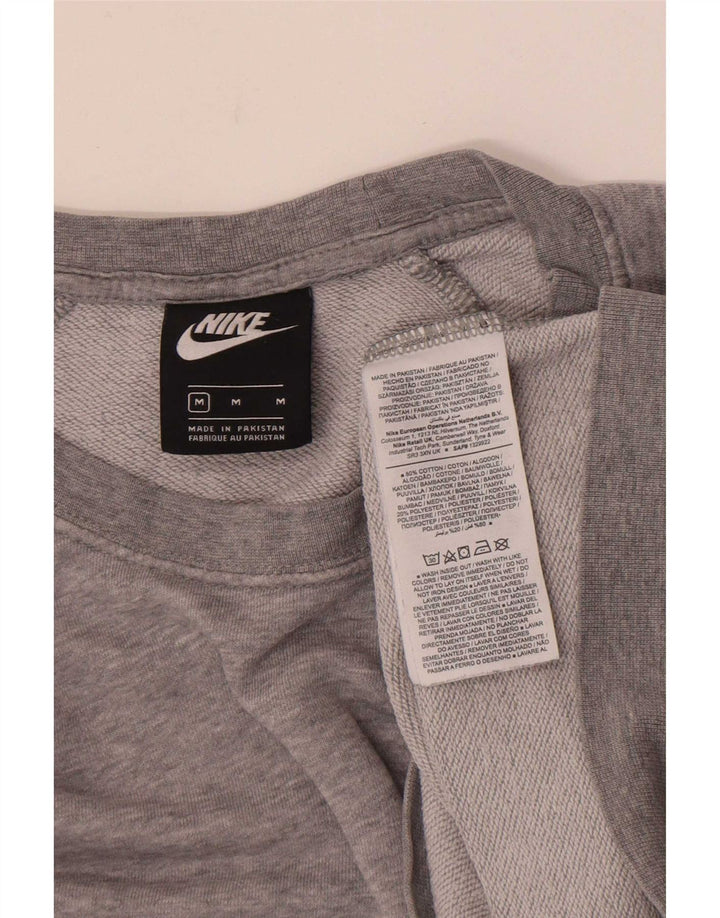 Moletom feminino Nike Jumper UK 14 algodão cinza médio