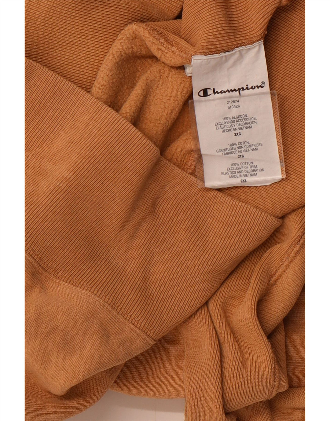 CHAMPION Suéter feminino com capuz gráfico UK 20 2XL algodão marrom