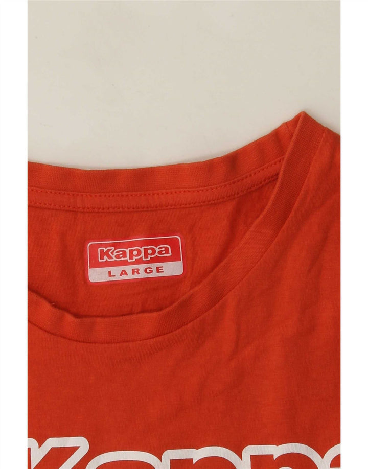 Camiseta gráfica masculina Kappa Top grande laranja