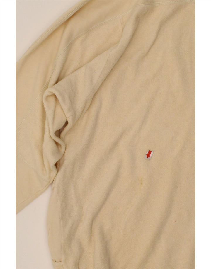 CHAMPION Mens Zip Neck Fleece Jumper Large Off White Cotton Vintage Champion and Second-Hand Champion from Messina Hembry 