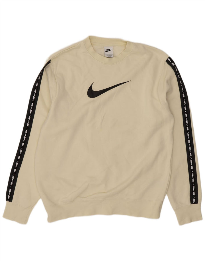 Moletom gráfico masculino Nike Jumper médio off white colorblock algodão