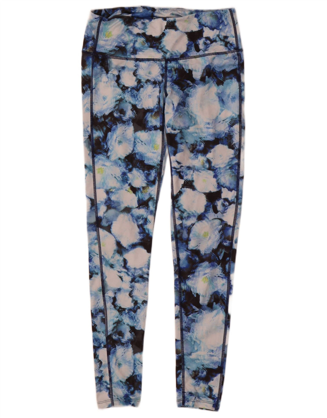 Leggings femininas Athleta UK 10 pequenas poliéster floral multicolorido