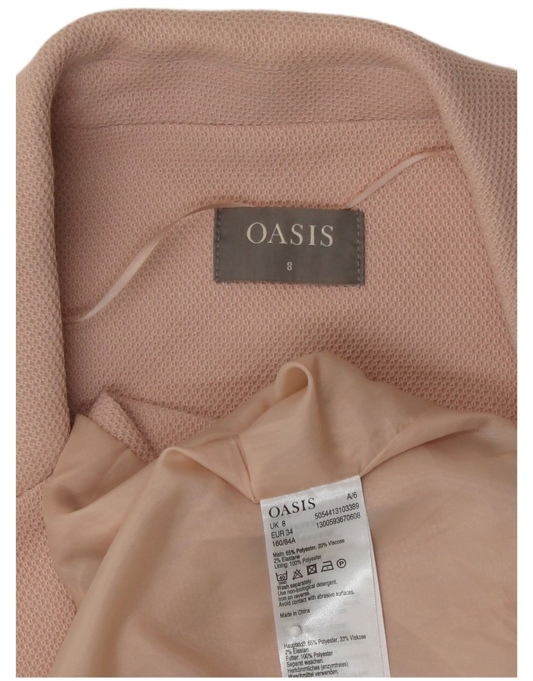 Colete feminino Oasis Longline UK 8 pequeno poliéster rosa