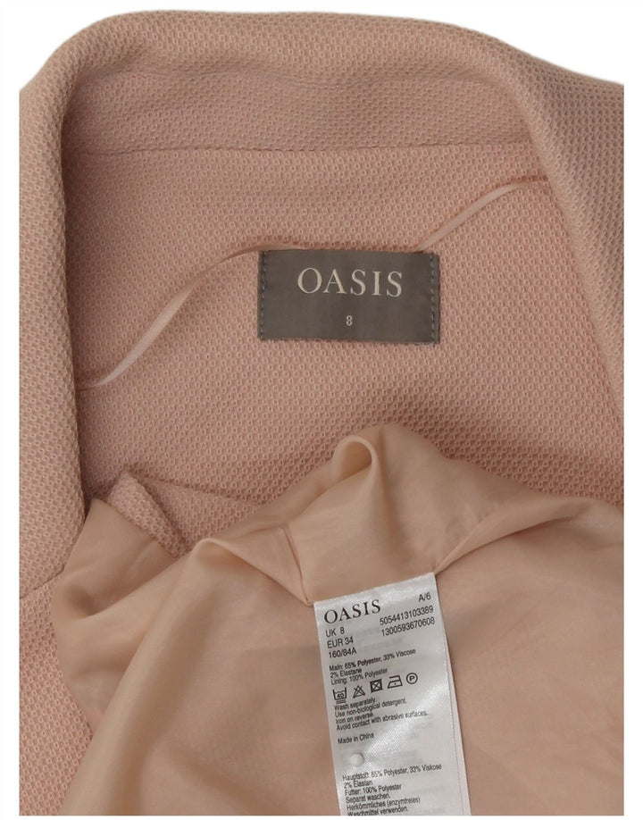 Colete feminino Oasis Longline UK 8 pequeno poliéster rosa