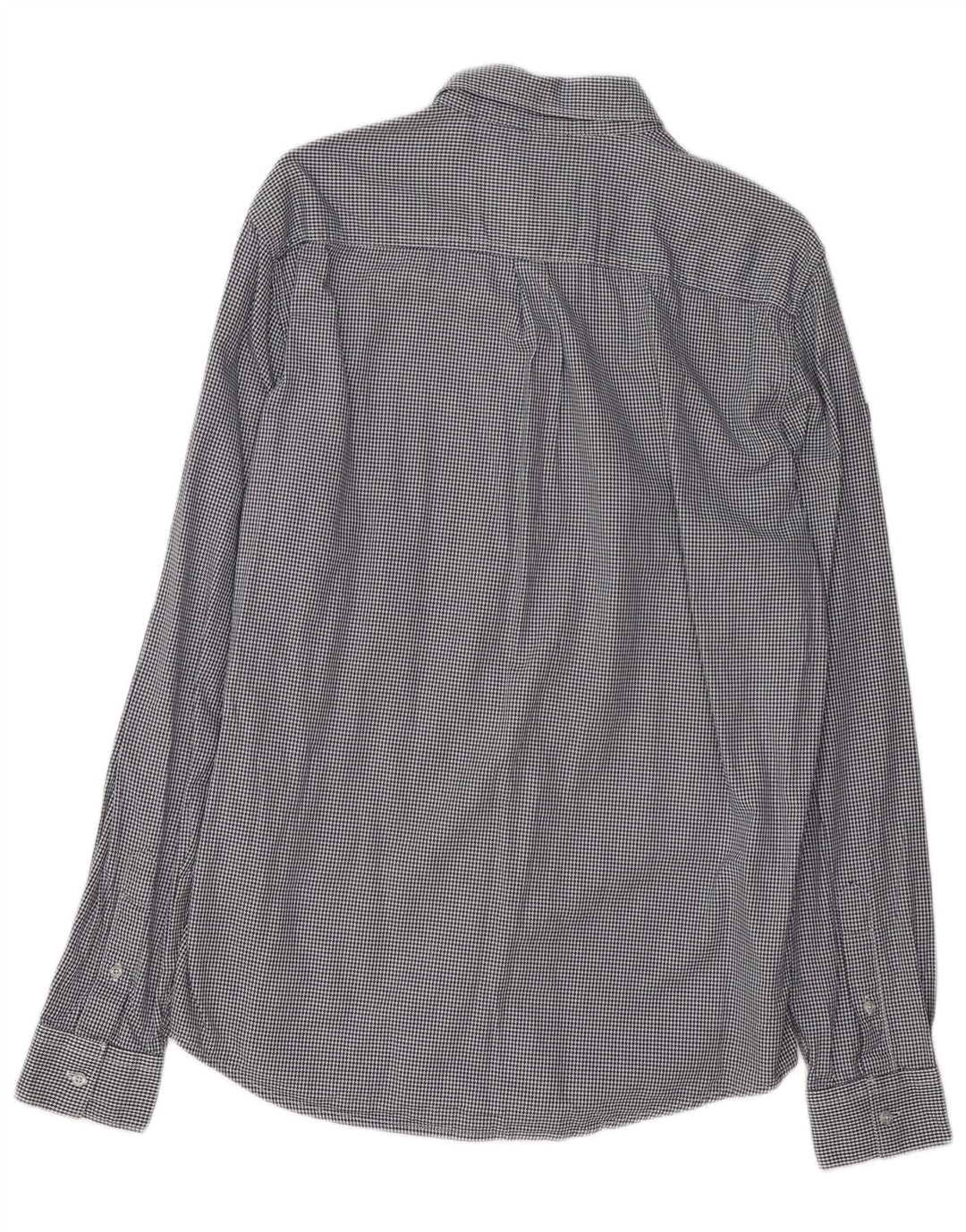 Camisa masculina SUPERDRY regular fit grande algodão houndstooth azul marinho