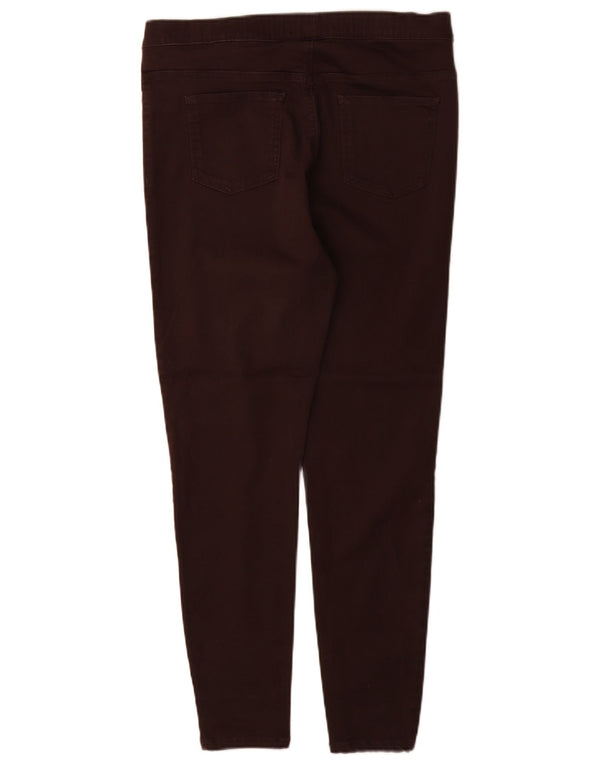 Calça jeans feminina Marks & Spencer UK 16 grande W32 L28 algodão marrom