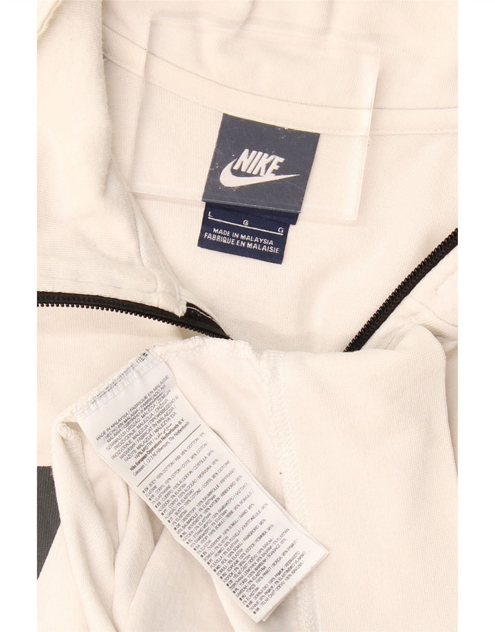 NIKE Mens Graphic Tracksuit Top Jacket Grande Branco Colourblock Algodão