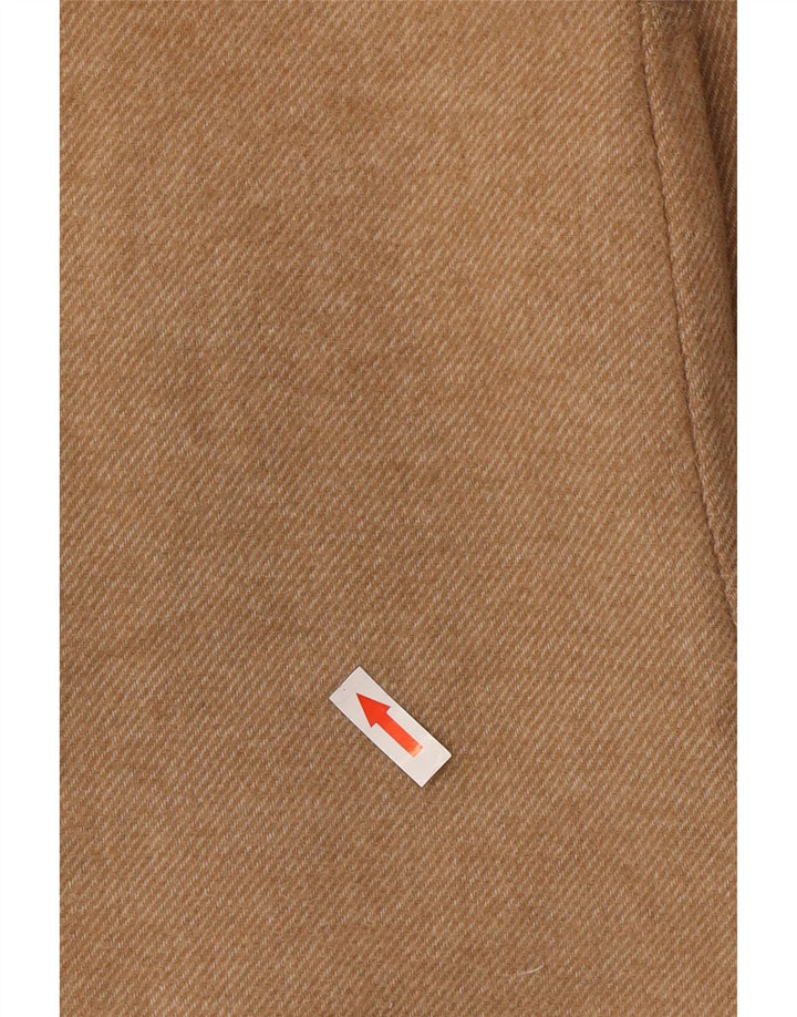 Sobretudo feminino Zara Oversized UK 14 lã bege médio