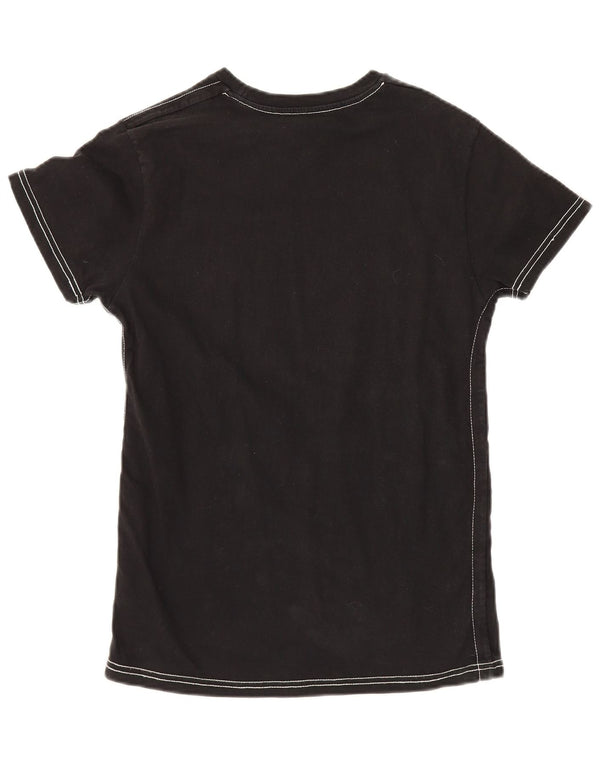 Camiseta feminina gráfica Levi's Top UK 12 algodão preto médio
