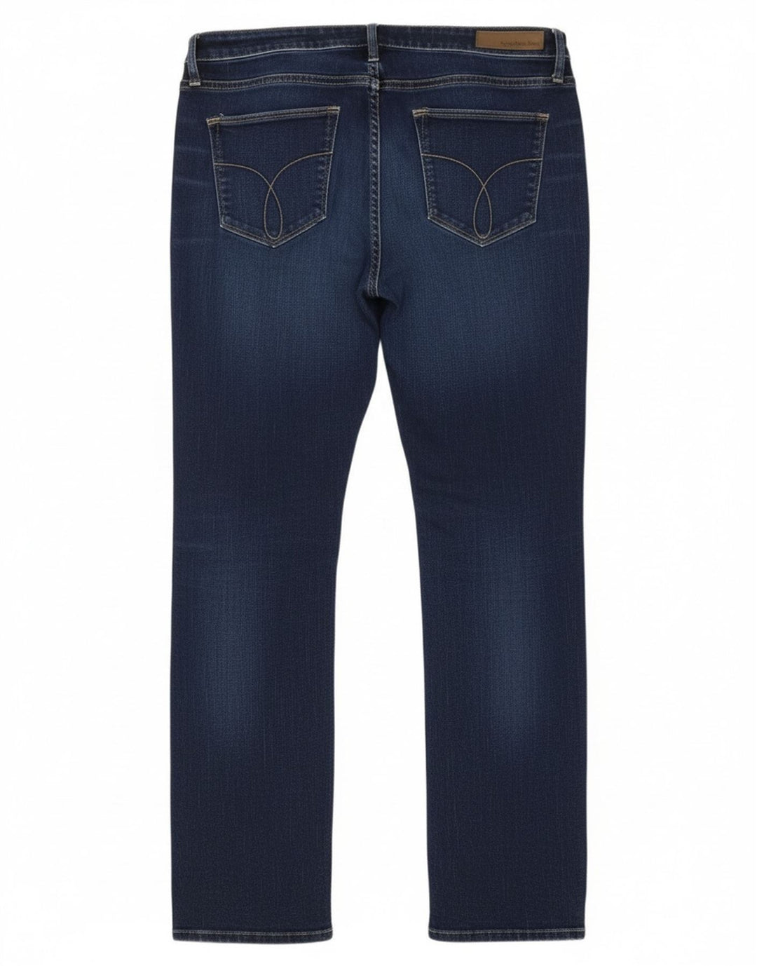 Calça jeans reta feminina Calvin Klein W30 L32 azul marinho