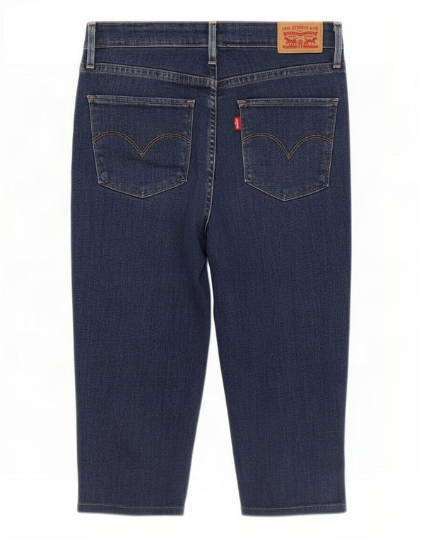 Calça jeans feminina Levi's 721 High Rise Skinny Capri W28 L17 azul marinho algodão