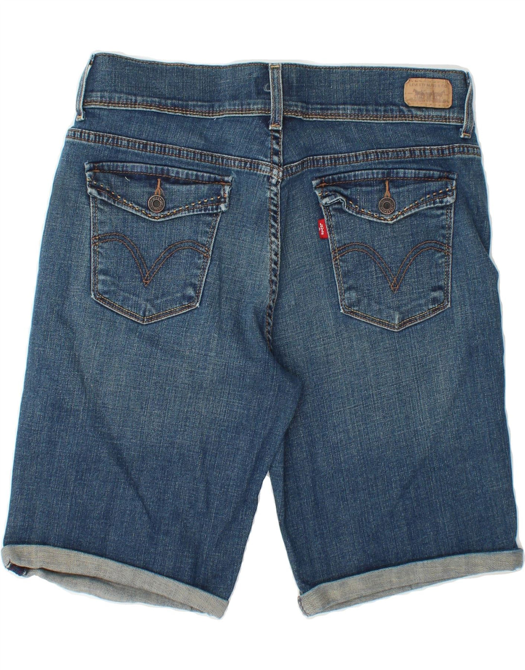LEVI'S Womens 515 Bermuda Denim Shorts US 10 Large W32 Blue Cotton Vintage Levi's and Second-Hand Levi's from Messina Hembry 