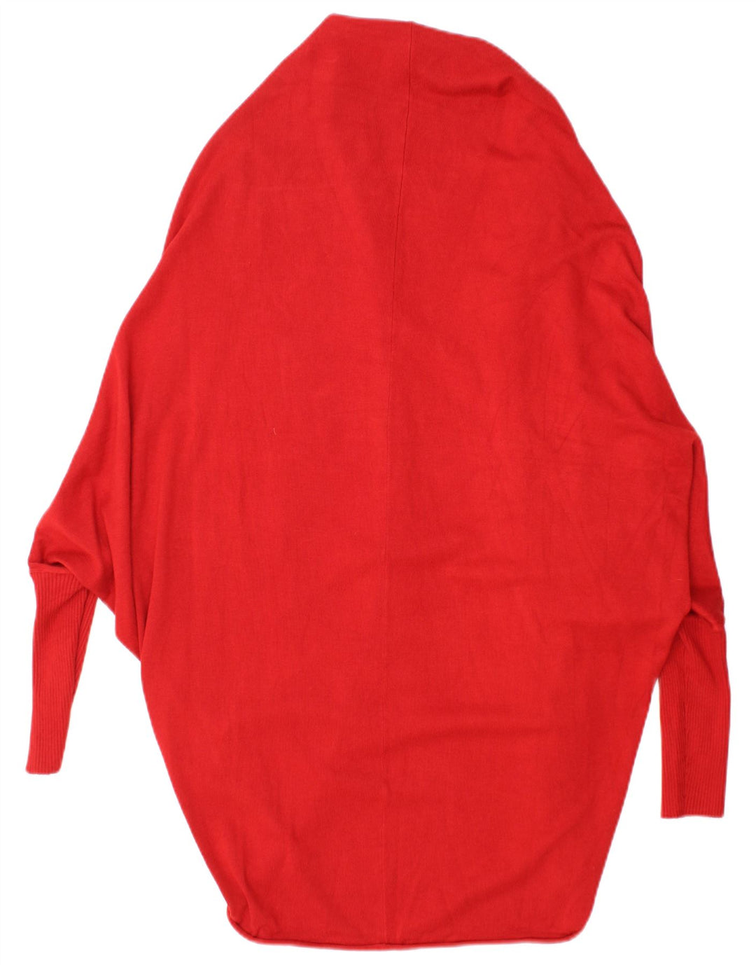 Zara Suéter feminino oversized longline aberto cardigan Reino Unido 14 médio vermelho