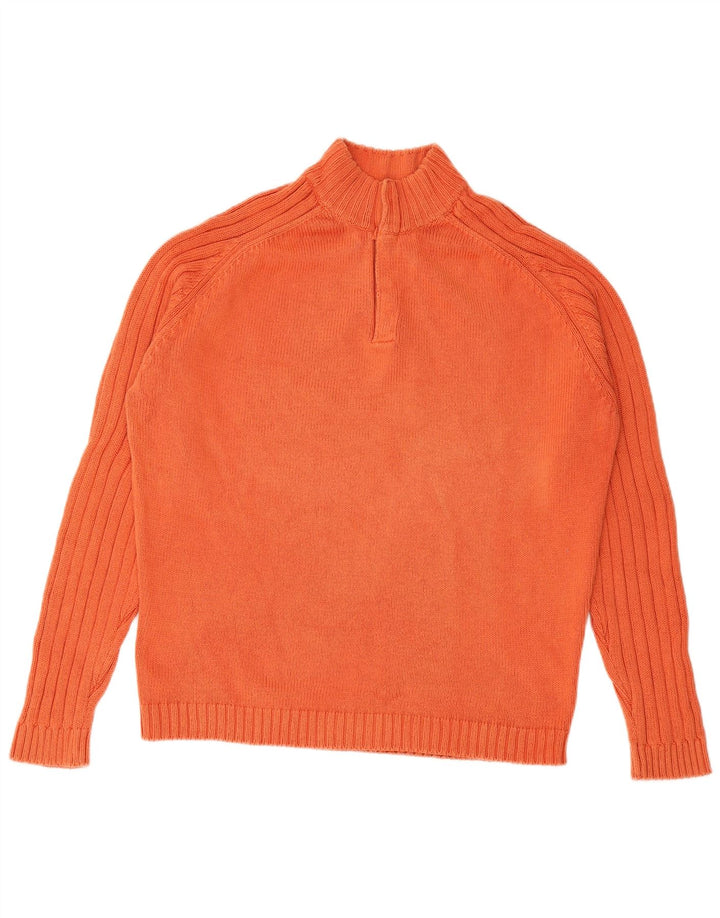 Suéter masculino MASSIMO DUTTI com gola redonda e algodão laranja grande