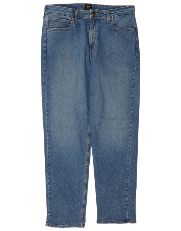 Lee Mens Carol Straight Jeans W33 L29 Azul Algodão