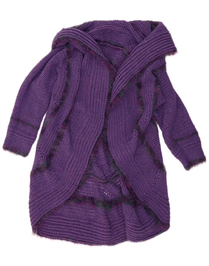 Suéter feminino vintage com palangre aberto, tamanho único, roxo