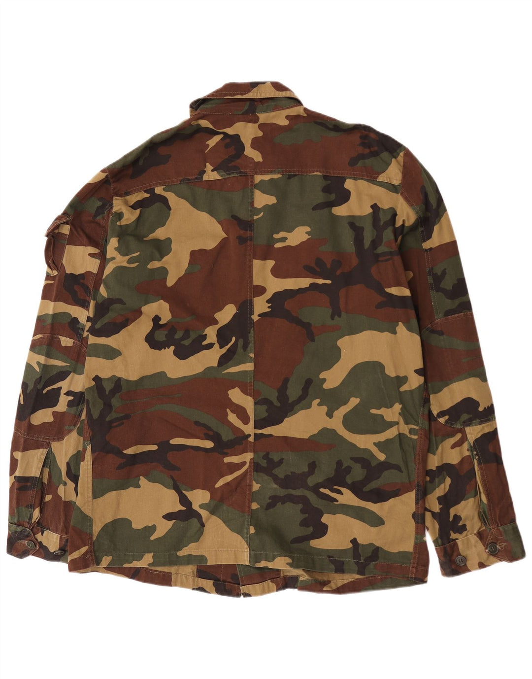 Jaqueta militar masculina vintage UK 42 XL camuflagem multicolorida