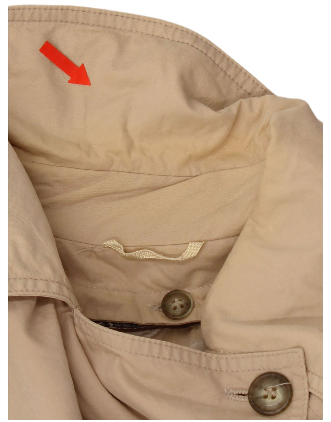 Trench coat feminino vintage de fim de semana grande Reino Unido 8 algodão bege pequeno