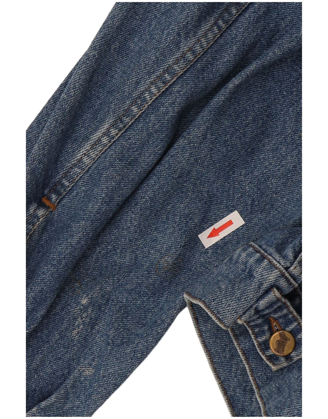 Jaqueta jeans masculina vintage UK 42 XL algodão azul