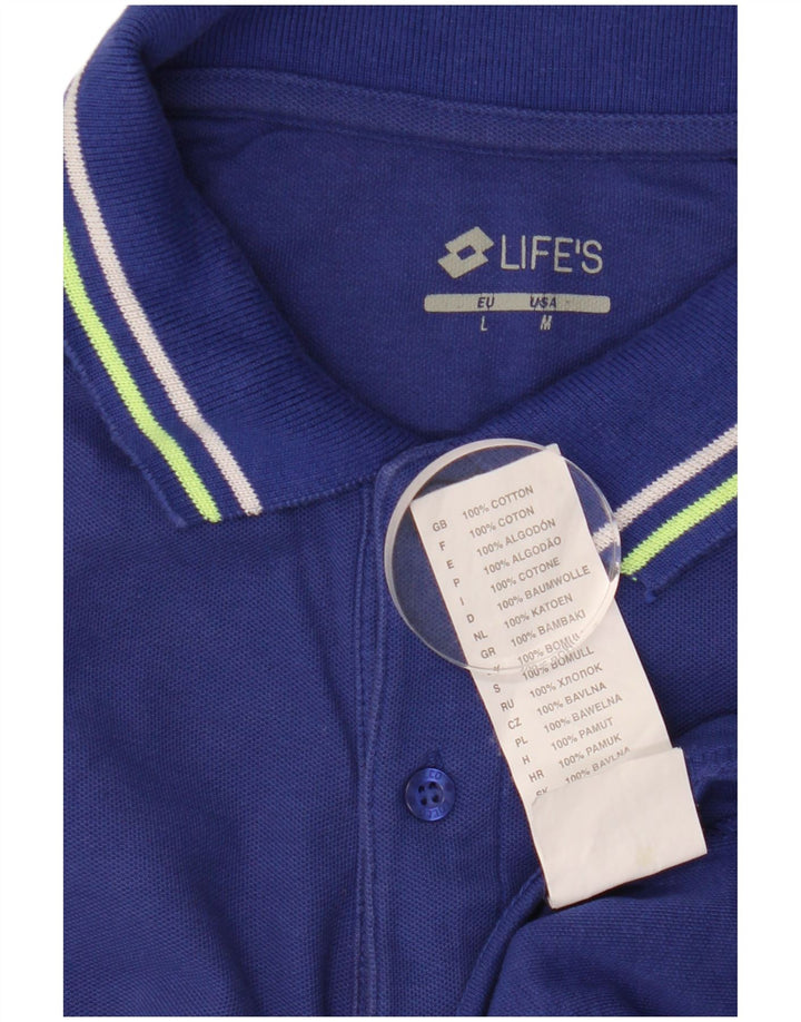 Camisa polo masculina Lotto médio algodão azul marinho