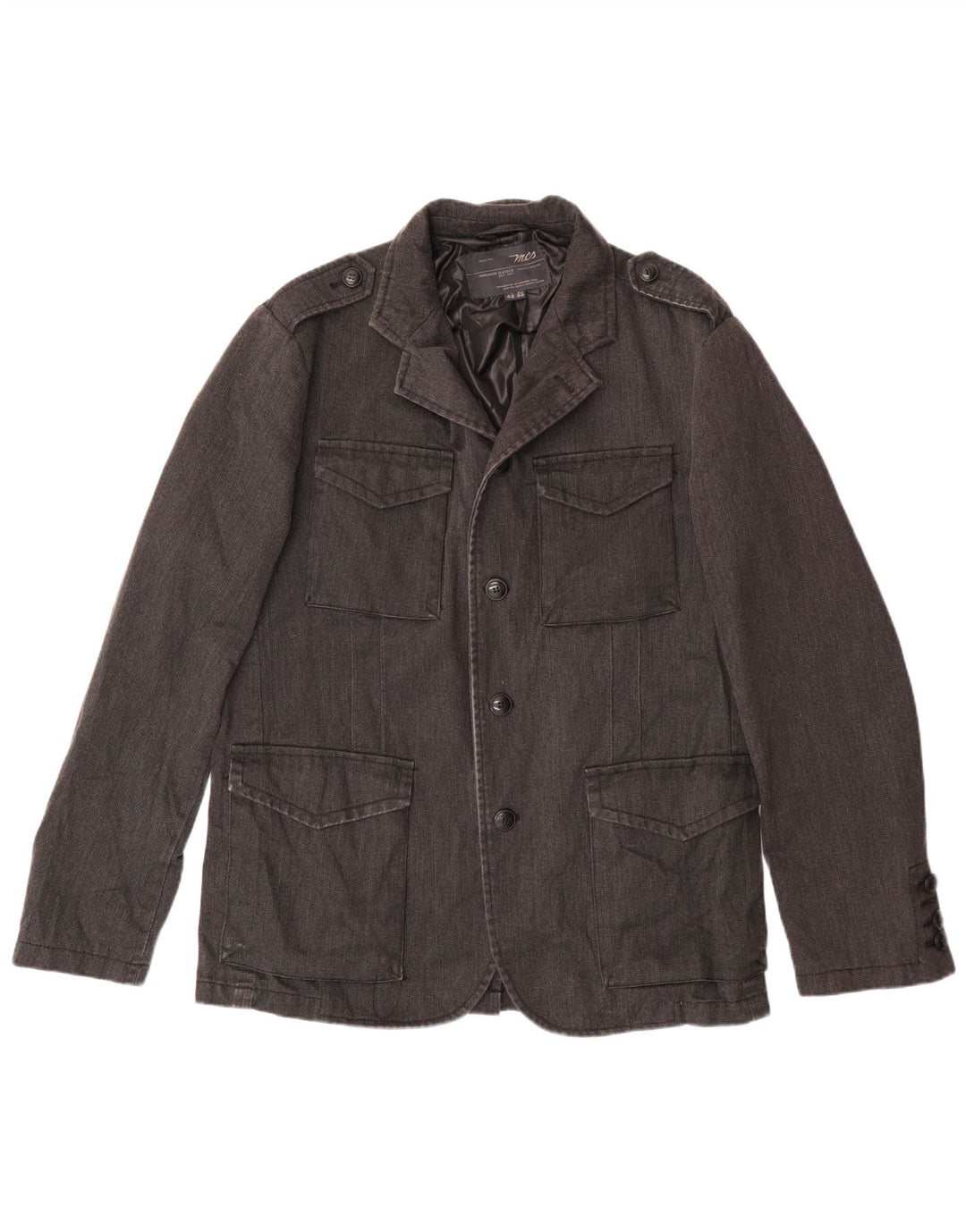 Jaqueta utilitária masculina Marlboro Classics EU 50 grande algodão preto