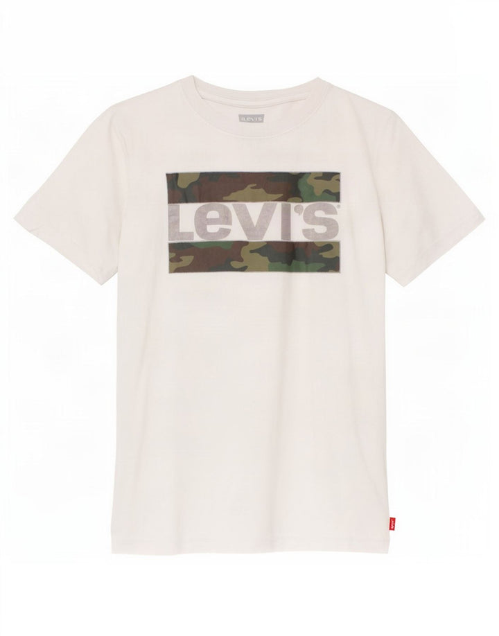 Camiseta Levi's Boys Graphic 13-14 Anos Algodão Branco