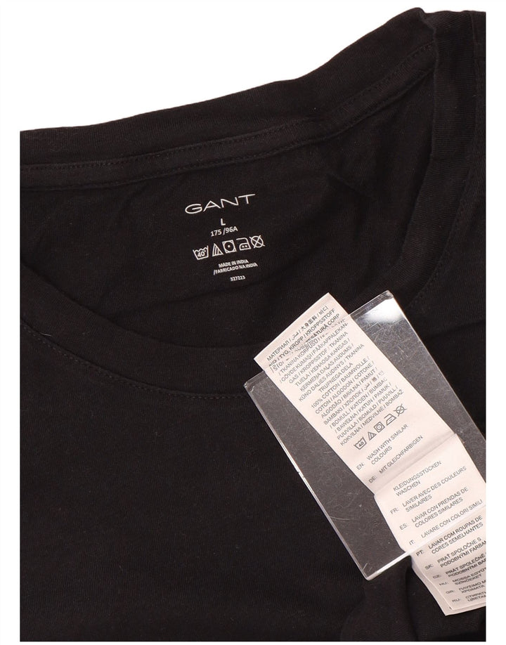 Camiseta masculina GANT grande algodão preto