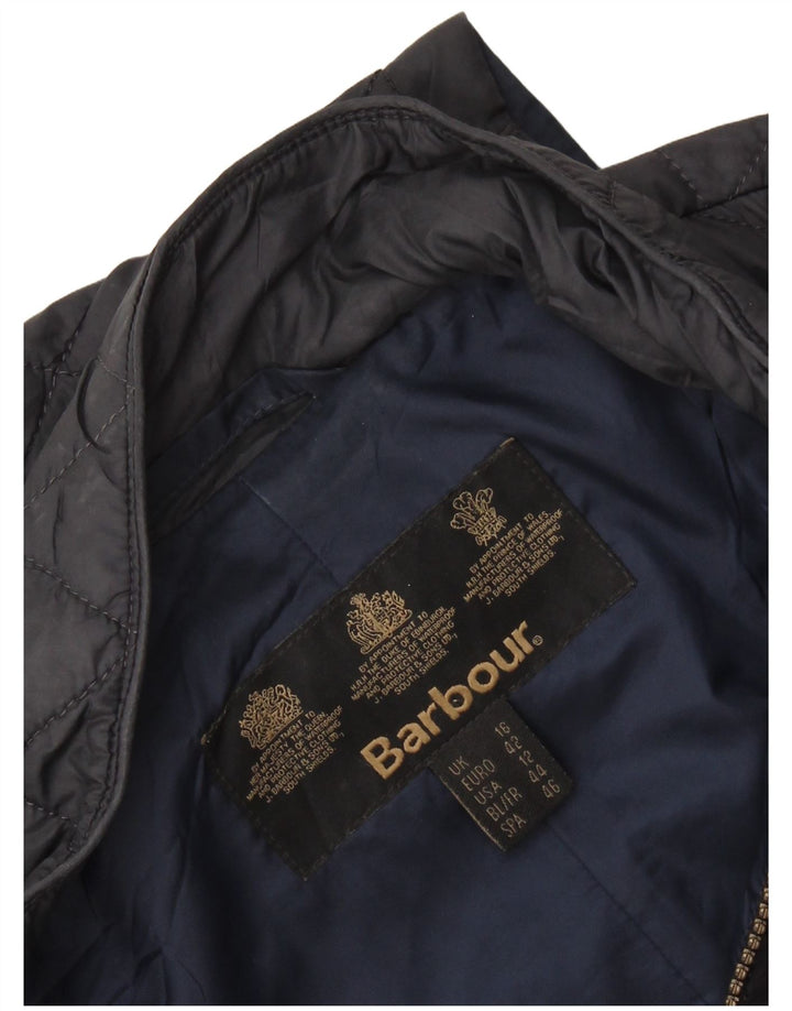 Jaqueta acolchoada feminina BARBOUR UK 16 grande azul marinho